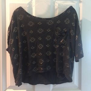 Semi off the shoulder crop top